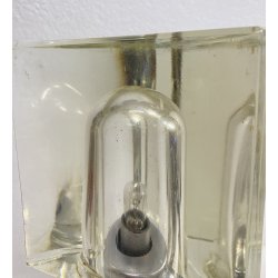 COPPIA ABATJOUR Alessandro Mendini ANNI 70 LAMPADA TAVOLO DESIGN ACCIAIO VETRO