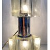 COPPIA ABATJOUR Alessandro Mendini ANNI 70 LAMPADA TAVOLO DESIGN ACCIAIO VETRO