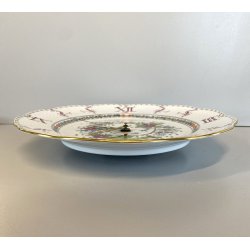 RARO OROLOGIO da PARETE CLOCK PLATE PORCELLANA Herend "Indian Basket" MULTICOLOR