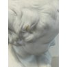 COPPIA SCULTURA BUSTO FANCIULLI CERAMICA Capodimonte Biscuit BIANCO 20 cm/h