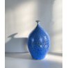 VASO GRES SMALTO CRISTALLIZZATO BLU DESIGN STUDIO POTTERY FIRMATO 24,5 cm/h MCM