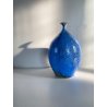 VASO GRES SMALTO CRISTALLIZZATO BLU DESIGN STUDIO POTTERY FIRMATO 24,5 cm/h MCM