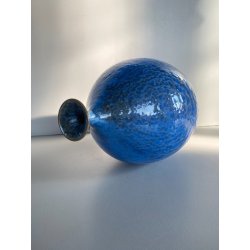 VASO GRES SMALTO CRISTALLIZZATO BLU DESIGN STUDIO POTTERY FIRMATO 24,5 cm/h MCM