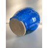 VASO GRES SMALTO CRISTALLIZZATO BLU DESIGN STUDIO POTTERY FIRMATO 24,5 cm/h MCM
