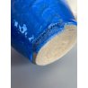 VASO GRES SMALTO CRISTALLIZZATO BLU DESIGN STUDIO POTTERY FIRMATO 24,5 cm/h MCM