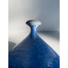 VASO GRES SMALTO CRISTALLIZZATO BLU DESIGN STUDIO POTTERY FIRMATO 24,5 cm/h MCM