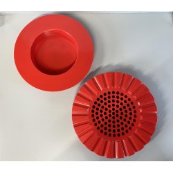 PORTACENERE ASHTRAY DESIGN Anna Castelli Ferrieri KARTELL 4638 ROSSO ANNI '70
