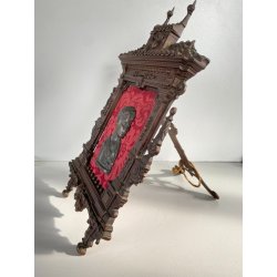 BASSORILIEVO RITRATTO San Giovanni ANTICA CORNICE ARCHITETTONICA in BRONZO '800