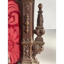 BASSORILIEVO RITRATTO San Giovanni ANTICA CORNICE ARCHITETTONICA in BRONZO '800