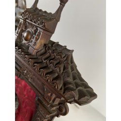 BASSORILIEVO RITRATTO San Giovanni ANTICA CORNICE ARCHITETTONICA in BRONZO '800