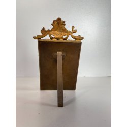 CORNICE DA APPOGGIO PORTA FOTO BRONZO DORATO OTTONE CIMASA ART NOUVEAU 7x13,5cm