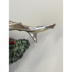 PICCOLA SCULTURA SQUALI PUNZONE ARGENTO 800 BASE POLICROMA BARRIERA CORALLINA