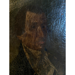 ANTICO DIPINTO OLIO TELA RITRATTO "Giacomo Boccioloni Speziale di Varallo" '800