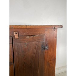 ANTICA CREDENZA 2 ANTE LEGNO NOCE INCARTATA EPOCA '800 MOBILE TV RIPIANO STIPO