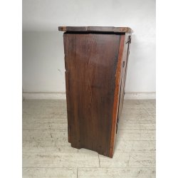 ANTICA CREDENZA 2 ANTE LEGNO NOCE INCARTATA EPOCA '800 MOBILE TV RIPIANO STIPO