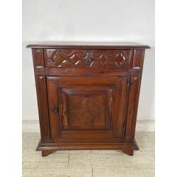 ANTICA CREDENZA BAROCCA LEGNO NOCE EPOCA '700 ANTA CASSETTO MOBILE RIPIANO STIPO