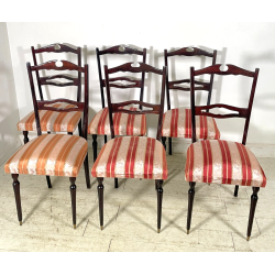 SET 6 SEDIE TAVOLO PRANZO DESIGN VINTAGE ATTR. PAOLO BUFFA CHIAVARINE ANNI 50