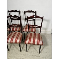 SET 6 SEDIE TAVOLO PRANZO DESIGN VINTAGE ATTR. PAOLO BUFFA CHIAVARINE ANNI 50