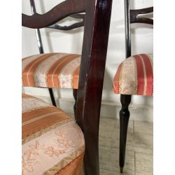 SET 6 SEDIE TAVOLO PRANZO DESIGN VINTAGE ATTR. PAOLO BUFFA CHIAVARINE ANNI 50