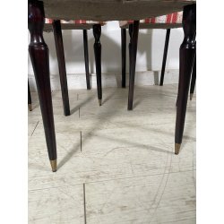 SET 6 SEDIE TAVOLO PRANZO DESIGN VINTAGE ATTR. PAOLO BUFFA CHIAVARINE ANNI 50