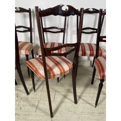 SET 6 SEDIE TAVOLO PRANZO DESIGN VINTAGE ATTR. PAOLO BUFFA CHIAVARINE ANNI 50