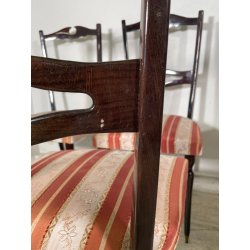 SET 6 SEDIE TAVOLO PRANZO DESIGN VINTAGE ATTR. PAOLO BUFFA CHIAVARINE ANNI 50