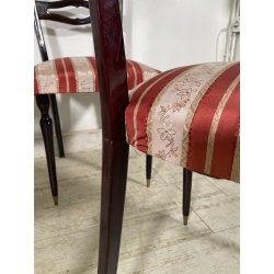 SET 6 SEDIE TAVOLO PRANZO DESIGN VINTAGE ATTR. PAOLO BUFFA CHIAVARINE ANNI 50