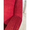 ANTICO DIVANO VINTAGE TESSUTO ROSSO ANNI 50 GAMBE OTTONE SOFA ITALIA DESIGN