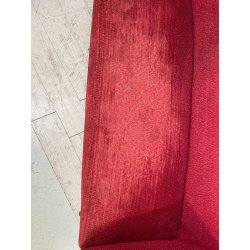 ANTICO DIVANO VINTAGE TESSUTO ROSSO ANNI 50 GAMBE OTTONE SOFA ITALIA DESIGN