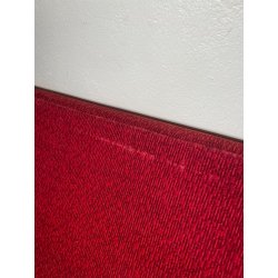 ANTICO DIVANO VINTAGE TESSUTO ROSSO ANNI 50 GAMBE OTTONE SOFA ITALIA DESIGN