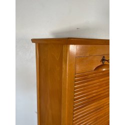 ANTICO SCHEDARIO VINTAGE UFFICIO ANNI 50 CASSETTIERA SERRANDA ARCHIVIO STIPO