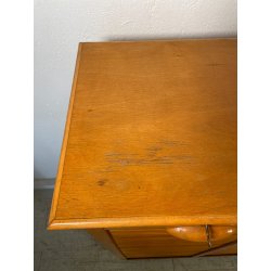 ANTICO SCHEDARIO VINTAGE UFFICIO ANNI 50 CASSETTIERA SERRANDA ARCHIVIO STIPO