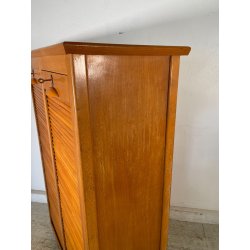 ANTICO SCHEDARIO VINTAGE UFFICIO ANNI 50 CASSETTIERA SERRANDA ARCHIVIO STIPO