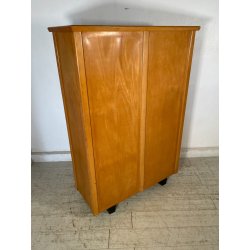 ANTICO SCHEDARIO VINTAGE UFFICIO ANNI 50 CASSETTIERA SERRANDA ARCHIVIO STIPO