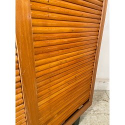 ANTICO SCHEDARIO VINTAGE UFFICIO ANNI 50 CASSETTIERA SERRANDA ARCHIVIO STIPO