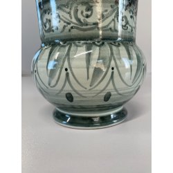 ANTICO VASO ALBISSOLA CERAMICA ALBARELLO DECORO DIPINTO VERDE VASE FARMACIA