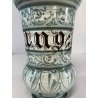 ANTICO VASO ALBISSOLA CERAMICA ALBARELLO DECORO DIPINTO VERDE VASE FARMACIA