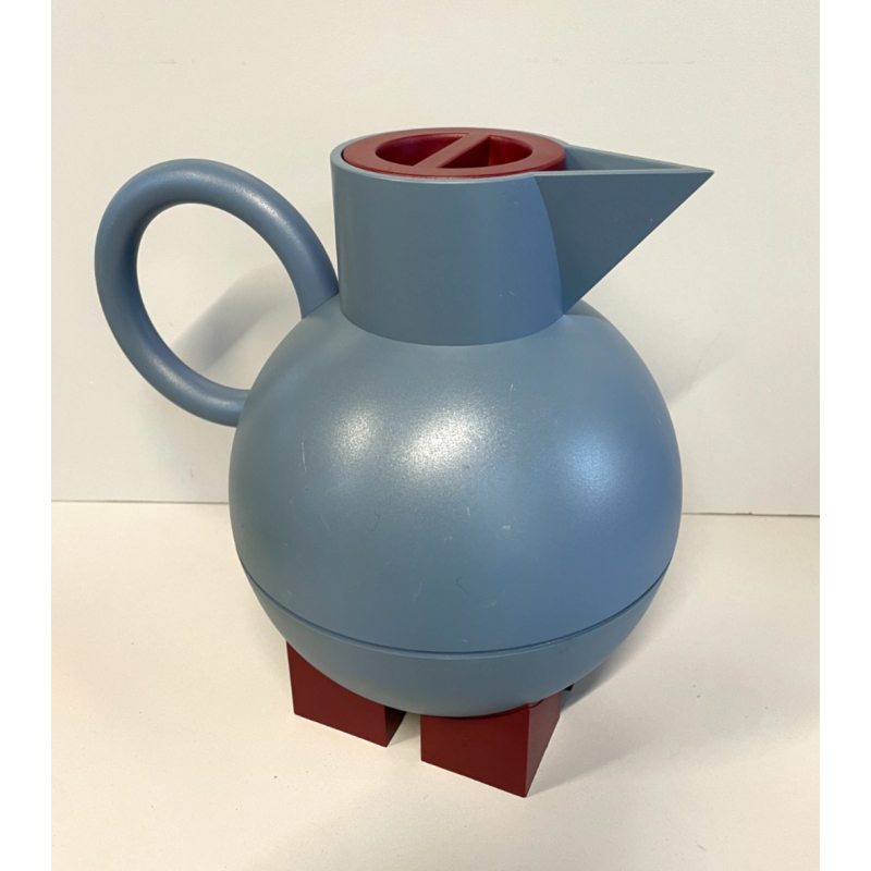 TERMOS ALESSI VINTAGE EUCLID MICHAEL GRAVES ANNI 90 BROCCA AZZURRO BORDEAUX 1L