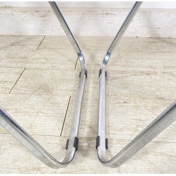 COPPIA SEDIA PIEGHEVOLE Plia Giancarlo Piretti Anonima Castelli CROMO ANNI 70