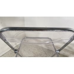 COPPIA SEDIA PIEGHEVOLE Plia Giancarlo Piretti Anonima Castelli CROMO ANNI 70