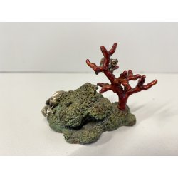 PICCOLA SCULTURA GRANCHIO ARGENTO 800 BASE METALLO POLICROMO BARRIERA CORALLINA