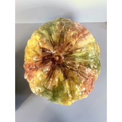 ZUPPIERA VINTAGE  ZUCCA COPERCHIO MESTOLO CERAMICA BIANCA DIPINTA A MANO ø32 cm