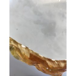 ZUPPIERA VINTAGE  ZUCCA COPERCHIO MESTOLO CERAMICA BIANCA DIPINTA A MANO ø32 cm