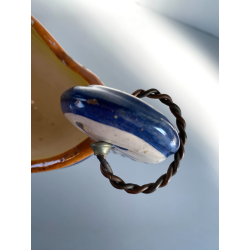 ANTICO VASO CENTROTAVOLA CERAMICA CALTAGIRONE DECORO VEGETALE RINASCIMENTALE