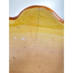 ANTICO VASO CENTROTAVOLA CERAMICA CALTAGIRONE DECORO VEGETALE RINASCIMENTALE