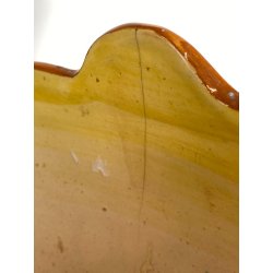 ANTICO VASO CENTROTAVOLA CERAMICA CALTAGIRONE DECORO VEGETALE RINASCIMENTALE