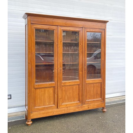 ANTICA LIBRERIA VETRINA LEGNO ABETE 3 ANTE CREDENZA PRIMI 1900 ARMADIO