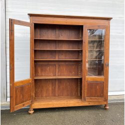 ANTICA LIBRERIA VETRINA LEGNO ABETE 3 ANTE CREDENZA PRIMI 1900 ARMADIO