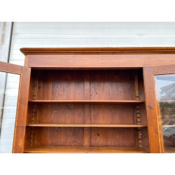 ANTICA LIBRERIA VETRINA LEGNO ABETE 3 ANTE CREDENZA PRIMI 1900 ARMADIO