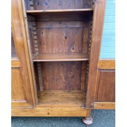 ANTICA LIBRERIA VETRINA LEGNO ABETE 3 ANTE CREDENZA PRIMI 1900 ARMADIO